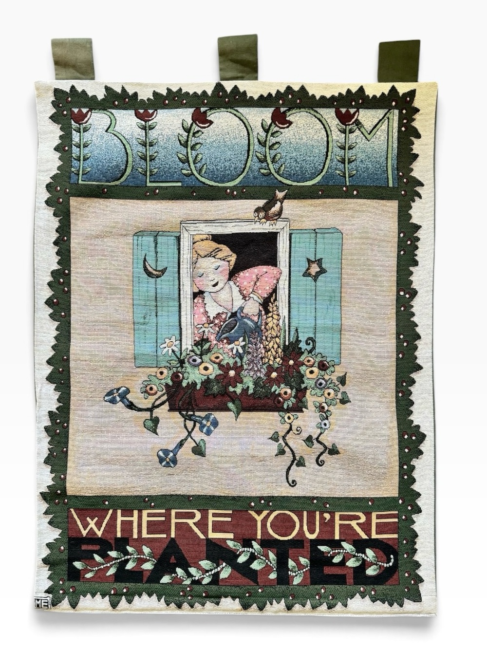 Mary Engelbreit Bloom Where You Are Planted Tapestry